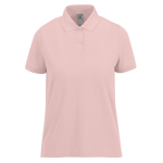 Basic-Baumwollpoloshirt für Damen mit kurzen Ärmeln, 210 g/m2, B&C farbe pastellrose