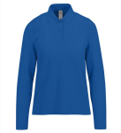 Klassisches Langarm-Piqué-Baumwollpoloshirt für Damen, 180 g/m2 B&C farbe köngisblau