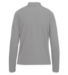 Klassisches Langarm-Piqué-Baumwollpoloshirt für Damen, 180 g/m2 B&C farbe grau mamoriert
