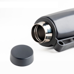 Thermoflasche aus recyceltem Edelstahl mit Griff, 750 ml farbe schwarz