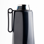 Thermoflasche aus recyceltem Edelstahl mit Griff, 750 ml farbe schwarz