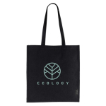 Tasche aus recycelter Baumwolle mit GRS-Zertifizierung, 180 g/m2 farbe schwarz Detailbild
