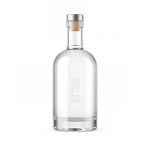 Glasflasche mit Aluminiumverschluss mit Logo, 750 ml farbe transparent Ansicht mit Druckbereich