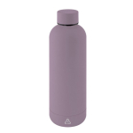 Doppelwandige Edelstahlflasche mit weicher Gummibeschichtung, 500 ml farbe purpurfarben