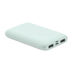 Rechteckige Powerbank aus recyceltem ABS, 5.000 mAh