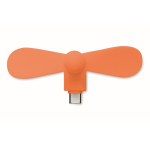 Tragbarer Mini-Ventilator für Smartphone mit USB-C-Anschluss dritte Ansicht