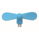 Tragbarer Mini-Ventilator für Smartphone mit USB-C-Anschluss dritte Ansicht