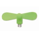 Tragbarer Mini-Ventilator für Smartphone mit USB-C-Anschluss dritte Ansicht