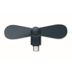 Tragbarer Mini-Ventilator für Smartphone mit USB-C-Anschluss dritte Ansicht