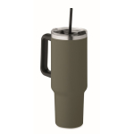 Trinkbecher aus recyceltem Edelstahl mit Strohhalm 1,2 L