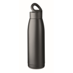 Isolierflasche aus recyceltem Edelstahl mit Temperaturanzeige, 400 ml farbe schwarz zweite Ansicht