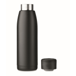 Isolierflasche aus recyceltem Edelstahl mit Temperaturanzeige, 400 ml farbe schwarz siebte Ansicht