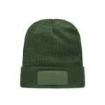 Unisex-Beanie aus RPET-Polyester mit bedruckbarem Aufnäher