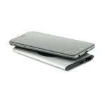 Rechteckiges kabelloses Ladegerät aus recyceltem Aluminium, 5.000 mAh