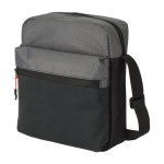 Zweifarbige Umhängetasche aus Polyester mit mehreren Fächern farbe grau erste Ansicht