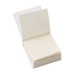 Haftnotizen aus recyceltem Milchkarton als nachhaltiges Werbegeschenk farbe gebrochen weiß erste Ansicht