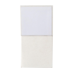 Haftnotizen aus recyceltem Milchkarton als nachhaltiges Werbegeschenk farbe gebrochen weiß zweite Ansicht