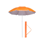 Sonnenschirm aus Polyester mit weißem Rand und UV-Beschichtung, Ø 150 cm Ansicht mit Druckbereich