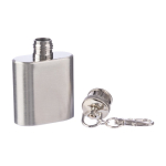 Schlüsselanhänger mit Flachmann, 30 ml Fassungsvermögen farbe silber zweite Ansicht