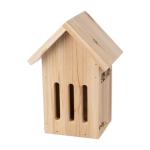 Hängendes Schmetterlingshaus aus Kiefernholz farbe braun dritte Ansicht