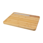 Bedruckbares Holzbrett-Set mit Brotschneidemesser, Baguette farbe braun zweite Ansicht