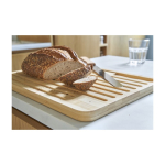 Bedruckbares Holzbrett-Set mit Brotschneidemesser, Baguette farbe braun vierte Ansicht