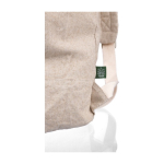 Rolltop-Rucksack aus Hanf mit kleiner Fronttasche, 280 g/m2 farbe khaki siebte Ansicht