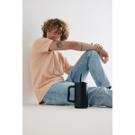 Elegante Thermotasse aus recyceltem Edelstahl, 800 ml farbe schwarz zweite Ansicht mit Modell