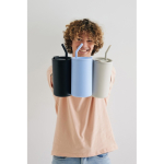 Elegante Thermotasse aus recyceltem Edelstahl, 800 ml farbe schwarz dritte Ansicht mit Modell