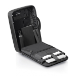 Diebstahlsicherer Rucksack aus RPET, wandelbar in 16” Laptop-Tasche farbe schwarz achte Ansicht