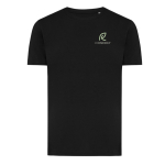 Unisex-T-Shirt aus 100 % Baumwolle, Regular Fit, 180 g/m², Iqoniq farbe schwarz Ansicht mit Logo