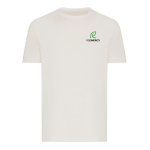 Unisex-T-Shirt aus 100 % Baumwolle, Regular Fit, 180 g/m², Iqoniq farbe weiß Ansicht mit Logo