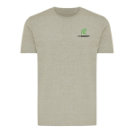 Unisex-T-Shirt aus 100 % Baumwolle, Regular Fit, 180 g/m², Iqoniq farbe beige Ansicht mit Logo