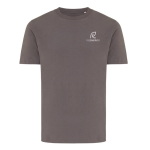 Unisex-T-Shirt aus 100 % Baumwolle, Regular Fit, 180 g/m², Iqoniq farbe mattsilber Ansicht mit Logo