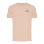 Unisex-T-Shirt aus 100 % Baumwolle, Regular Fit, 180 g/m², Iqoniq farbe champagner Ansicht mit Logo