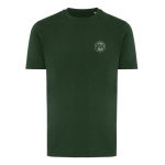 Unisex-T-Shirt aus 100 % Baumwolle, Regular Fit, 180 g/m², Iqoniq farbe waldgrün Ansicht mit Logo