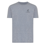 Unisex-T-Shirt aus 100 % Baumwolle, Regular Fit, 180 g/m², Iqoniq farbe hellgrau Ansicht mit Logo