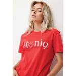 Unisex-T-Shirt aus 100 % Baumwolle, Regular Fit, 180 g/m², Iqoniq farbe korallenrot