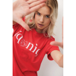 Unisex-T-Shirt aus 100 % Baumwolle, Regular Fit, 180 g/m², Iqoniq farbe korallenrot