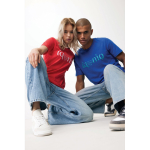 Unisex-T-Shirt aus 100 % Baumwolle, Regular Fit, 180 g/m², Iqoniq farbe korallenrot