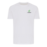 Unisex-T-Shirt aus 100 % Baumwolle, Regular Fit, 180 g/m², Iqoniq farbe gebrochen weiß Ansicht mit Logo