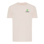 Unisex-T-Shirt aus 100 % Baumwolle, Regular Fit, 180 g/m², Iqoniq farbe pastellrose Ansicht mit Logo
