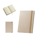 Liniertes Notizbuch aus Zuckerrohr mit Hardcover, A5 Ansicht in vielen Farben