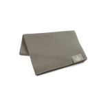 Schal aus recyceltem Polyester farbe hellgrau Ansicht mit Logo 1
