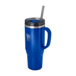 Becher mit Strohhalm und doppelwandiger Luftisolierung 1,2L Druckansicht des Logos 2