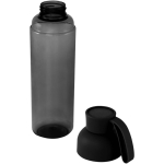 Trinkflasche aus recyceltem Kunststoff mit Silikongriff, 600 ml farbe schwarz dritte Ansicht