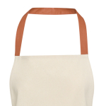 Schürze aus recycelter Baumwolle mit farbigem Nackenband, 200 g/m2 farbe lachsfarbig Detailansicht 2