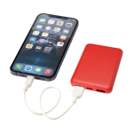 Dünne Powerbank aus recyceltem Kunststoff, 5.000 mAh dritte Ansicht