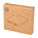 Dünne Powerbank aus recyceltem Kunststoff, 5.000 mAh zweite Ansicht mit Box
