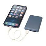 Dünne Powerbank aus recyceltem Kunststoff, 5.000 mAh dritte Ansicht